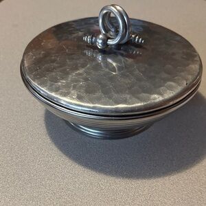 Vintage Buenilum Hammered Serving Dish in Silver Tone